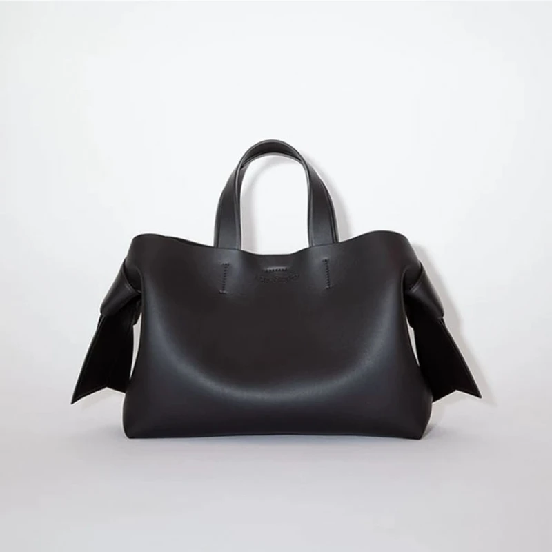 Повседневная женская сумка через плечо из натуральной кожи с бантом мягкая