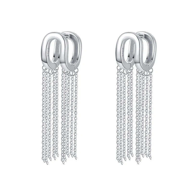 

Женские серьги-кисточки из серебра 925 пробы