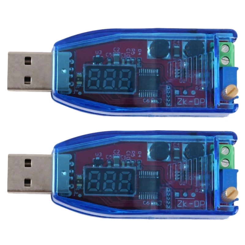 

2X Dc-Dc USB Регулируемый понижающий модуль регулятора напряжения 5V-24V