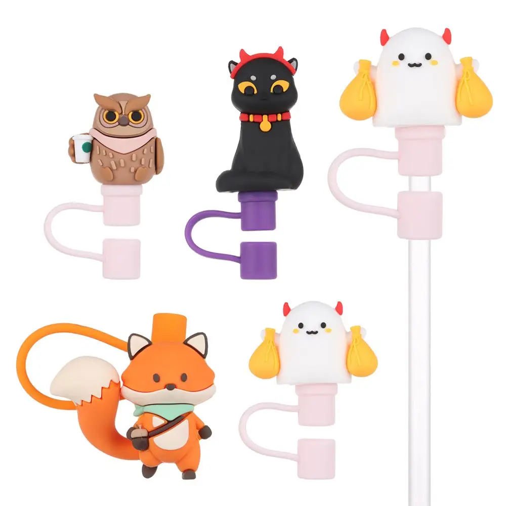

Kitchen Tool Reusable Reusable Splash Proof Drinking Dust Cap Straw Tips Cover Cup Accessories Silicone Straw Plug