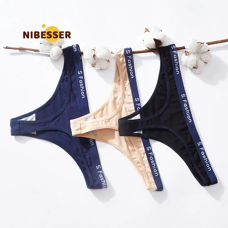 

Nibesser Panties Women G-String Low Rise Underwear Sexy Seamless Lingerie Cotton Breathable Intimates Thongs Fitness Gym Briefs