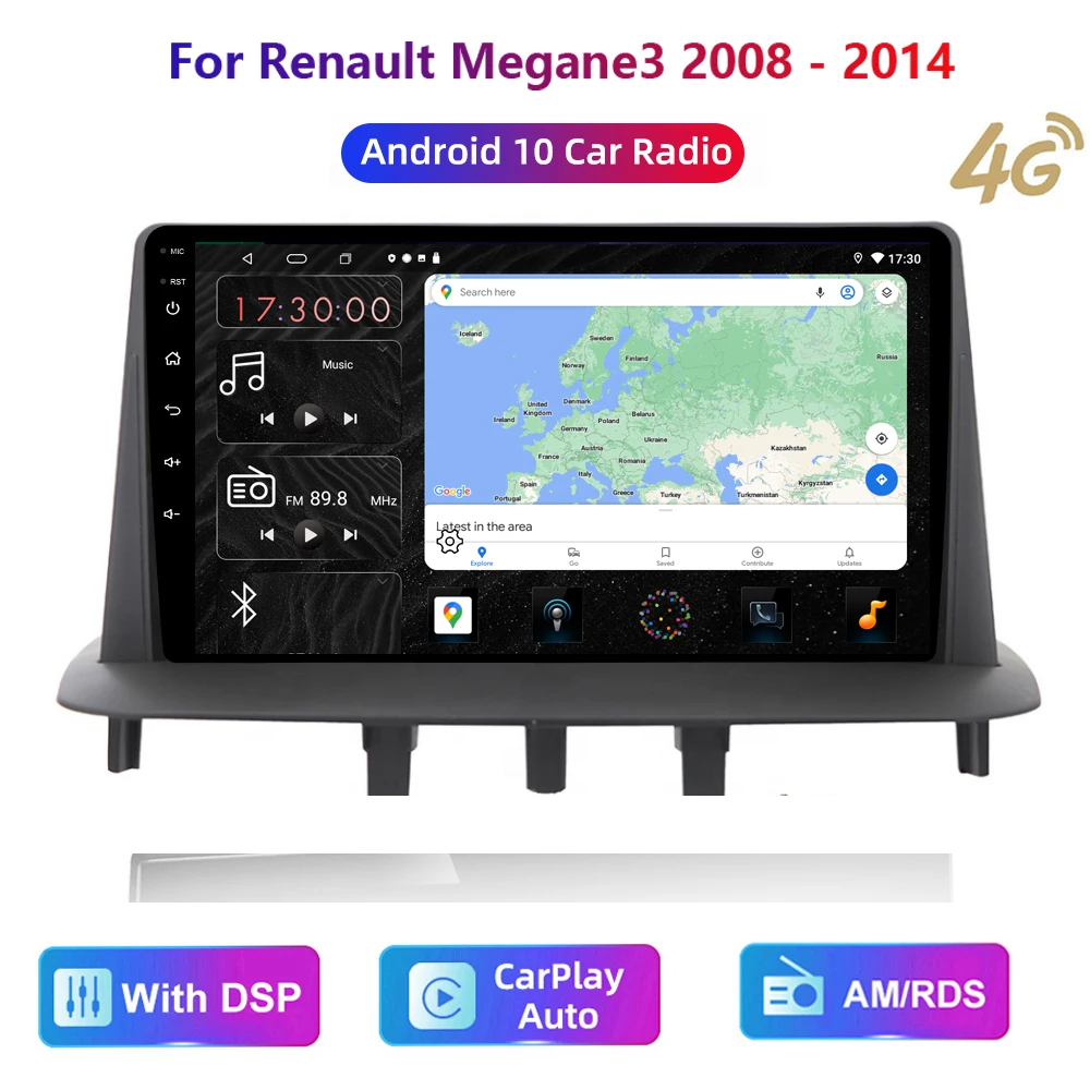 

HD мультимедиа для Renault Megane 3 2008 - 2014 автомобильное стерео радио android видео навигация GPS carplay/Авто 4G AM/RDS/DSP