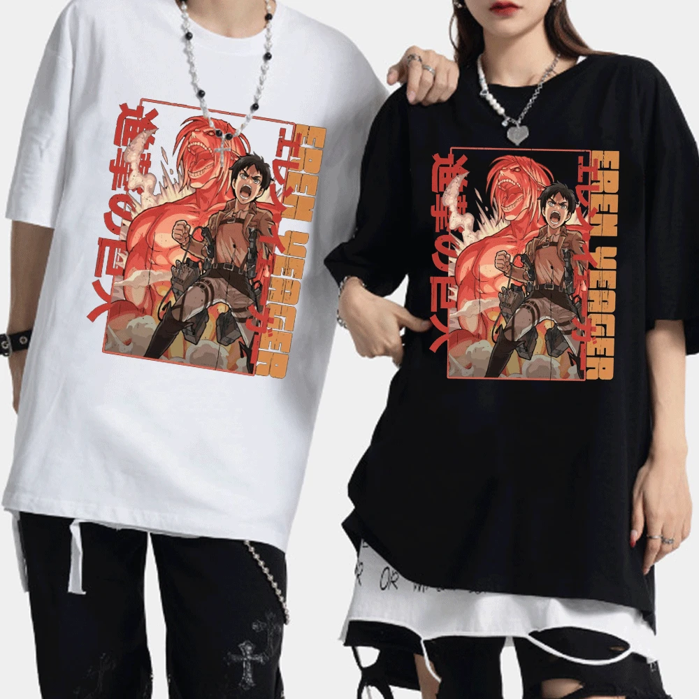 

Japanese Anime Attack on Titan T Shirt Men Shingeki No Kyojin Eren Yeager T-shirt Manga Mikasa Ackerman Graphic Tracksuit Tees