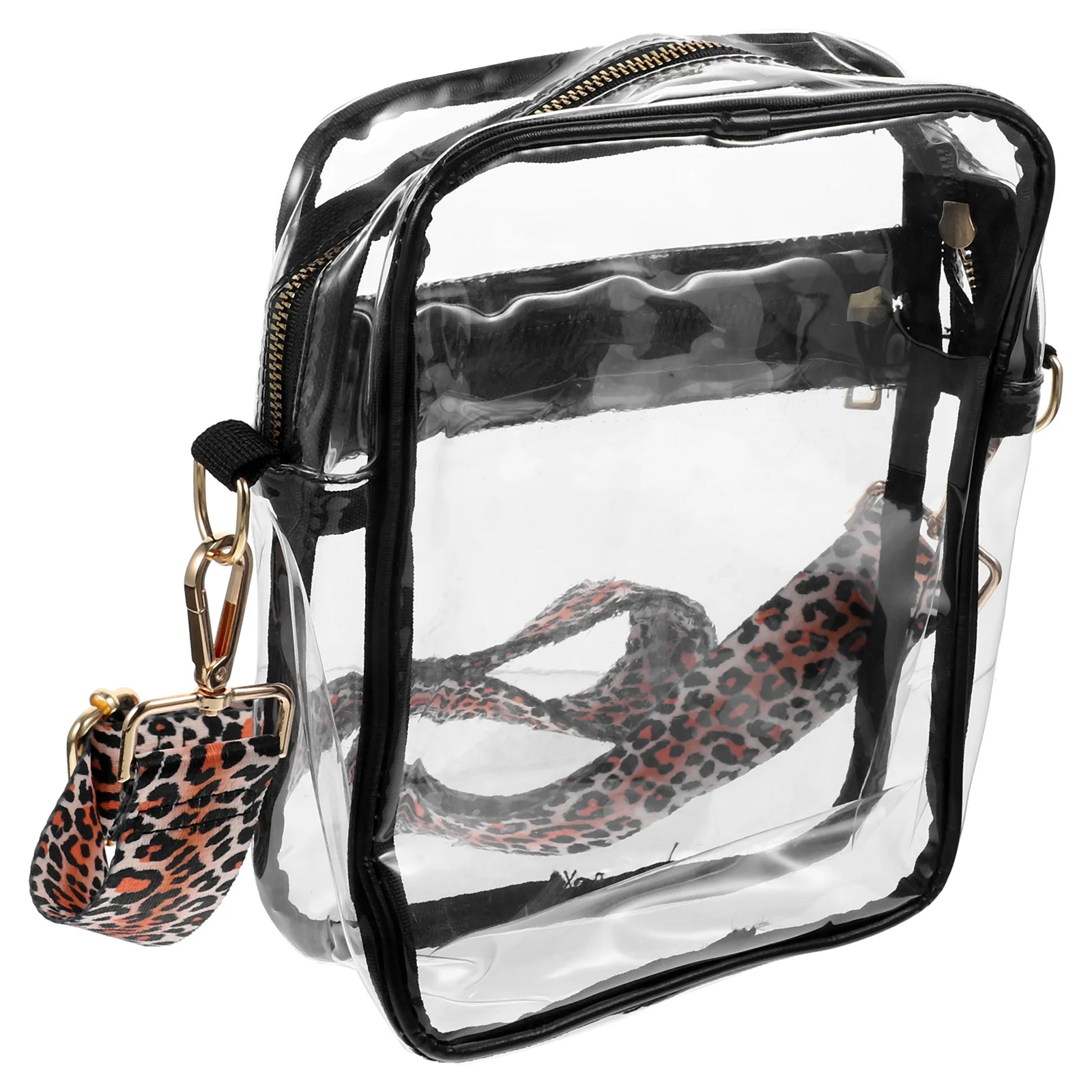 

Crossbody Wallet Shoulder Strap Stadium Letter Bags Clear Small Purses Women Polyester Approved Clutch Holder Travel