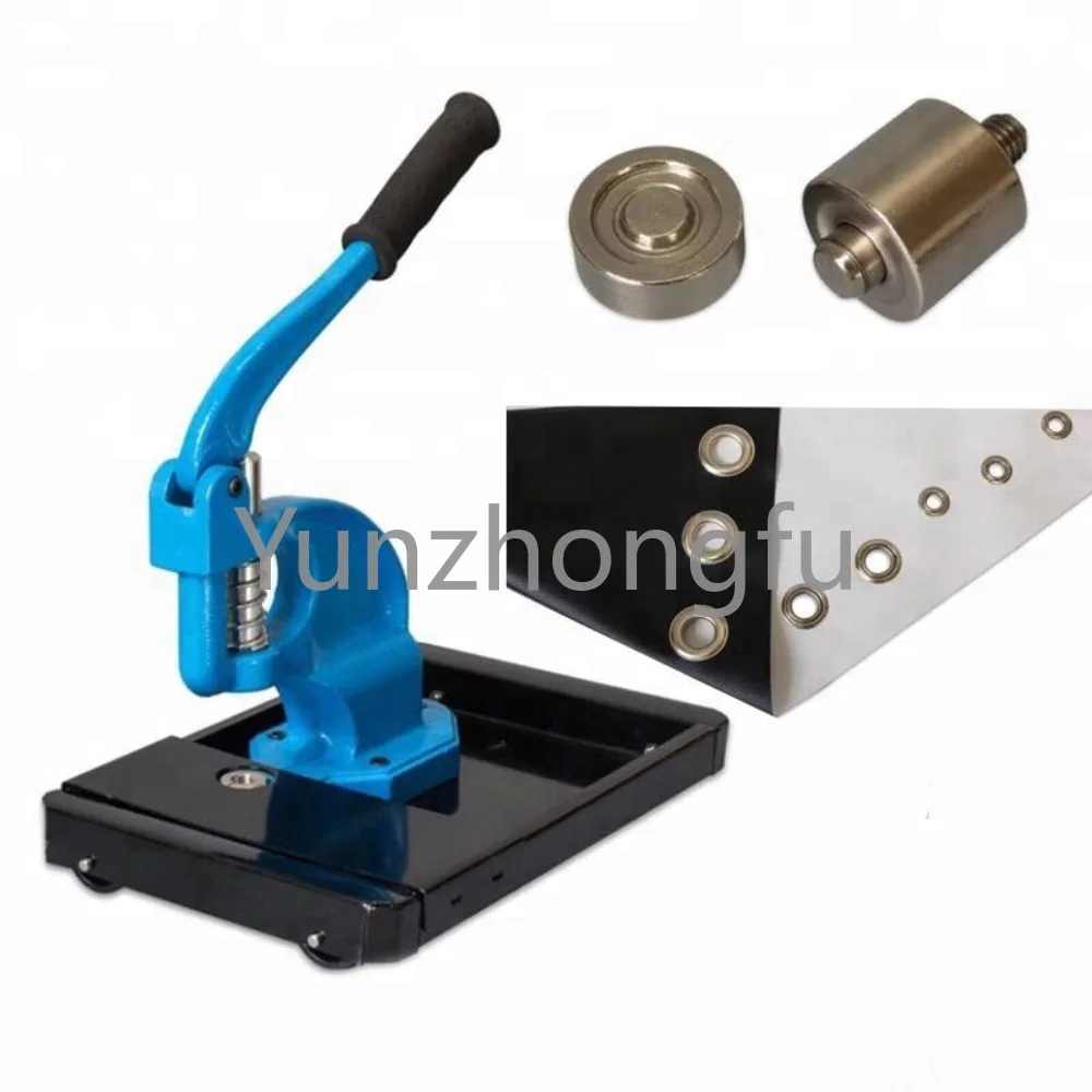 

Grommet press eyelet machines set grommets on canvas tarpaulin advertising banners garments shoes belts hand paper