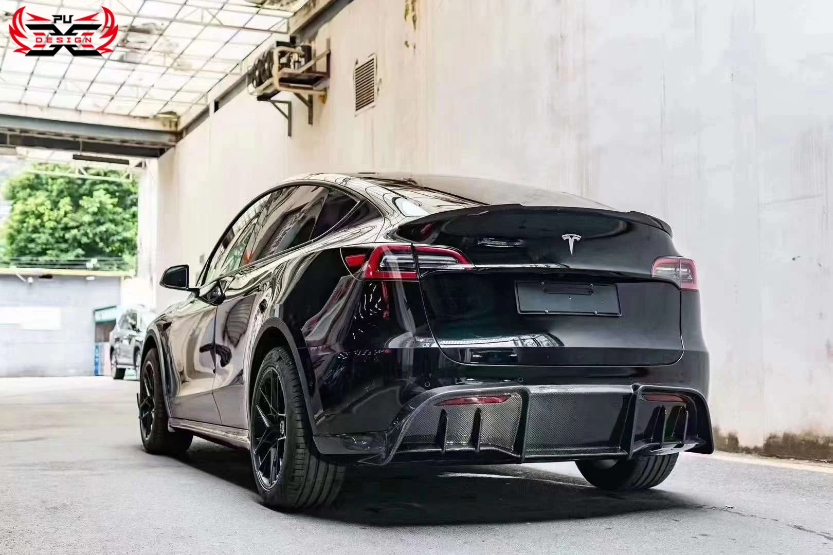 Передний бампер из углеродного волокна для губ спойлер подбородка фартук Tesla