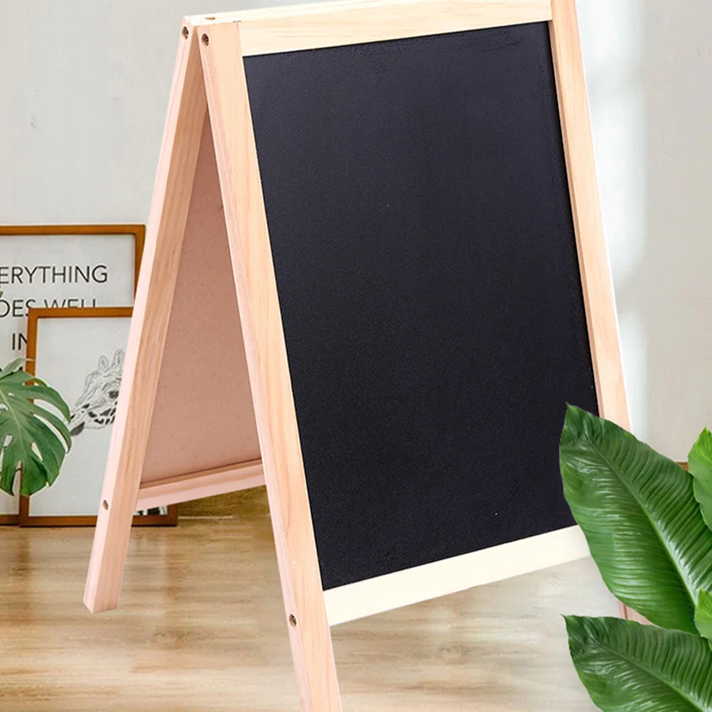 

2 Pcs Double Sided Small Blackboard Whiteboards Kids Chalk Erasable Drawing Writing Wood Children Student Chalkboard Pad