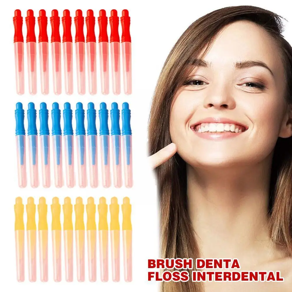 

10Pcs Interdental Brush Denta Floss Interdental Cleaners Orthodontic Toothpick Brush Tools Dental Oral Care Hygiene Teeth Z4E9