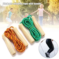 sale random color kids child skipping rope wooden handle jump play sport exercise workout toy 2 5 m