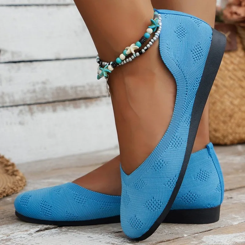 Женские туфли на плоской подошве новинка весны и осени 2024 модные с закрытым