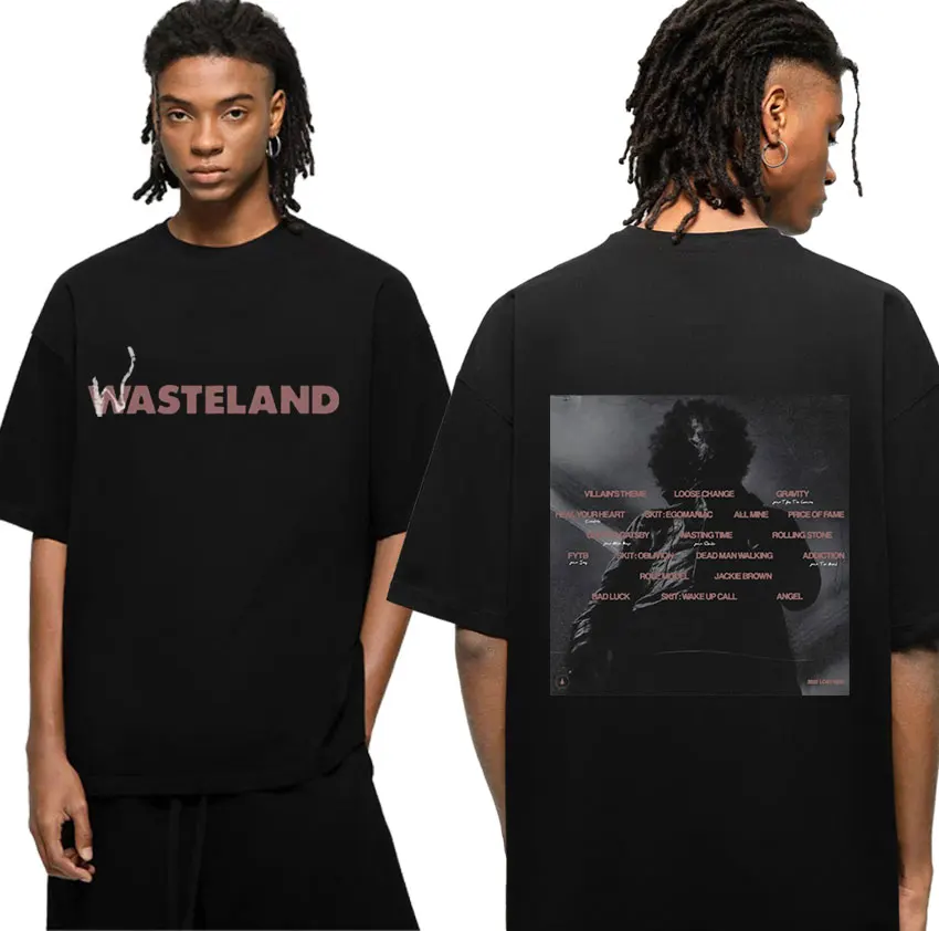 

Футболка Брент Faiyaz Wasteland с графическим рисунком в стиле ретро, мужские трендовые футболки в стиле хип-хоп, унисекс футболка оверсайз из 100% хлопка, уличная одежда
