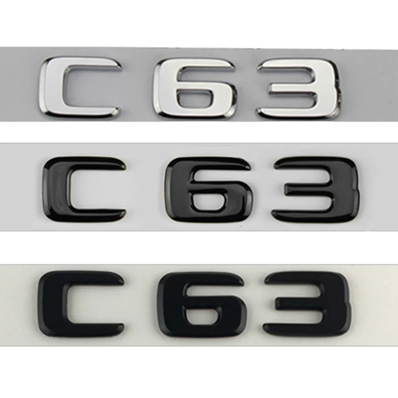 3D ABS автомобильный значок для заднего багажника, наклейка для крыла, боковая эмблема V8 BITURBO 4matic C63, логотип для Mercedes C 63 AMG W205 W204, аксессуары