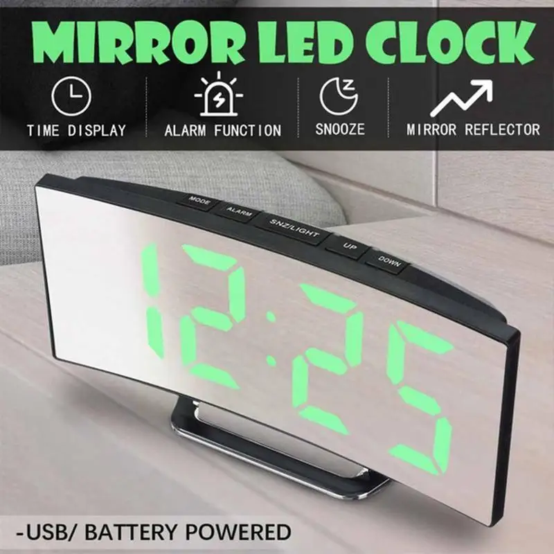 Часы led mirror clock. Часы led mirror clock