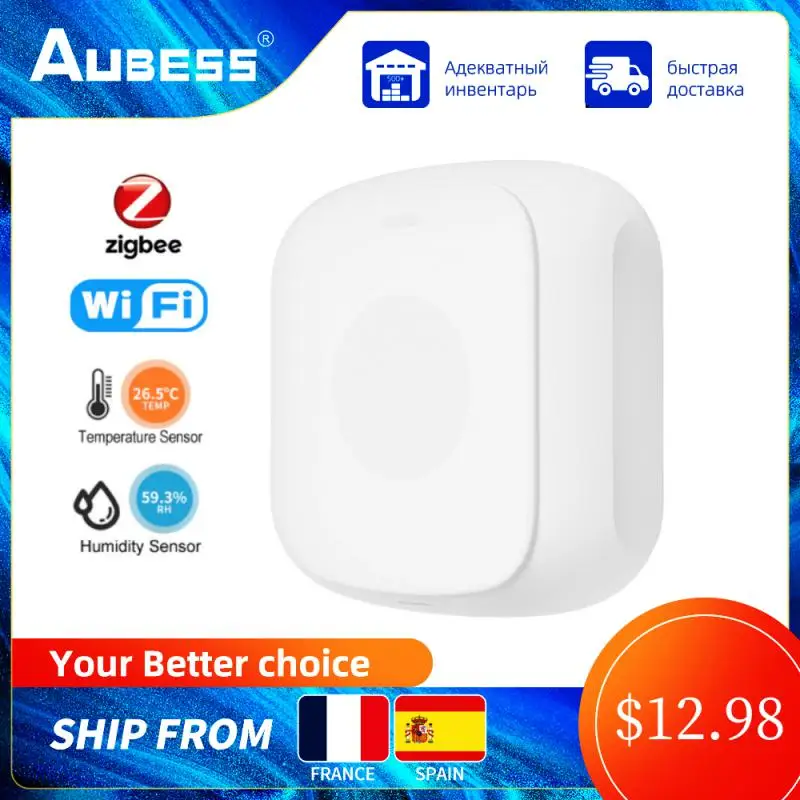 

Датчик влажности и температуры Tuya Zigbee 3,0, 2 в 1, с приложением Smart Life