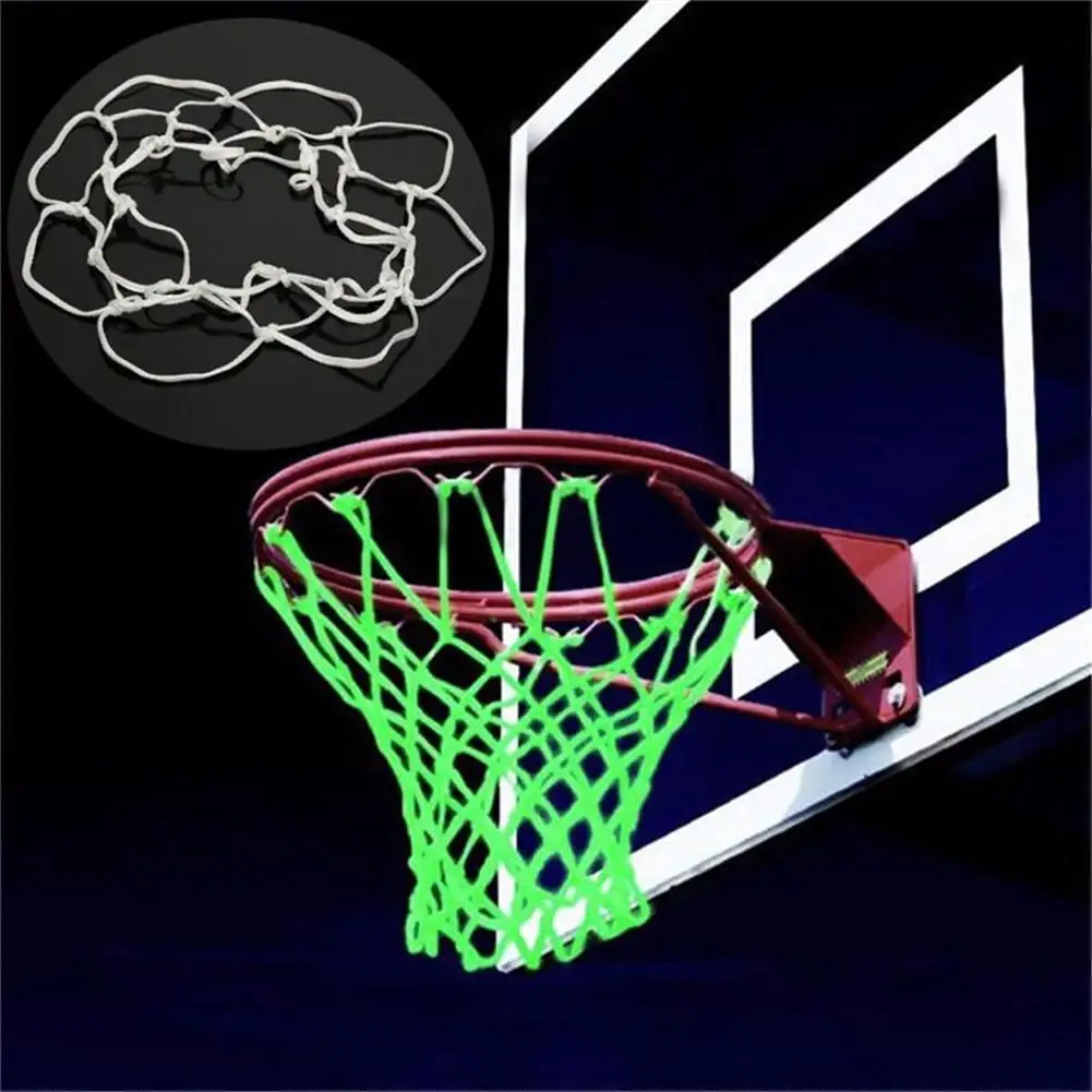 Luminus Basketball Net Glow In The Dark Outdoor Sports Basketball Hoop Net Shoot Training Basket Rim Net for Child Practice Matc