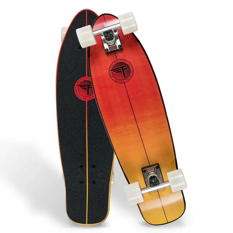 

27.5” Grip Tape Cruiser Skateboard With 60mm x 40mm Wheels - Aztec Wood