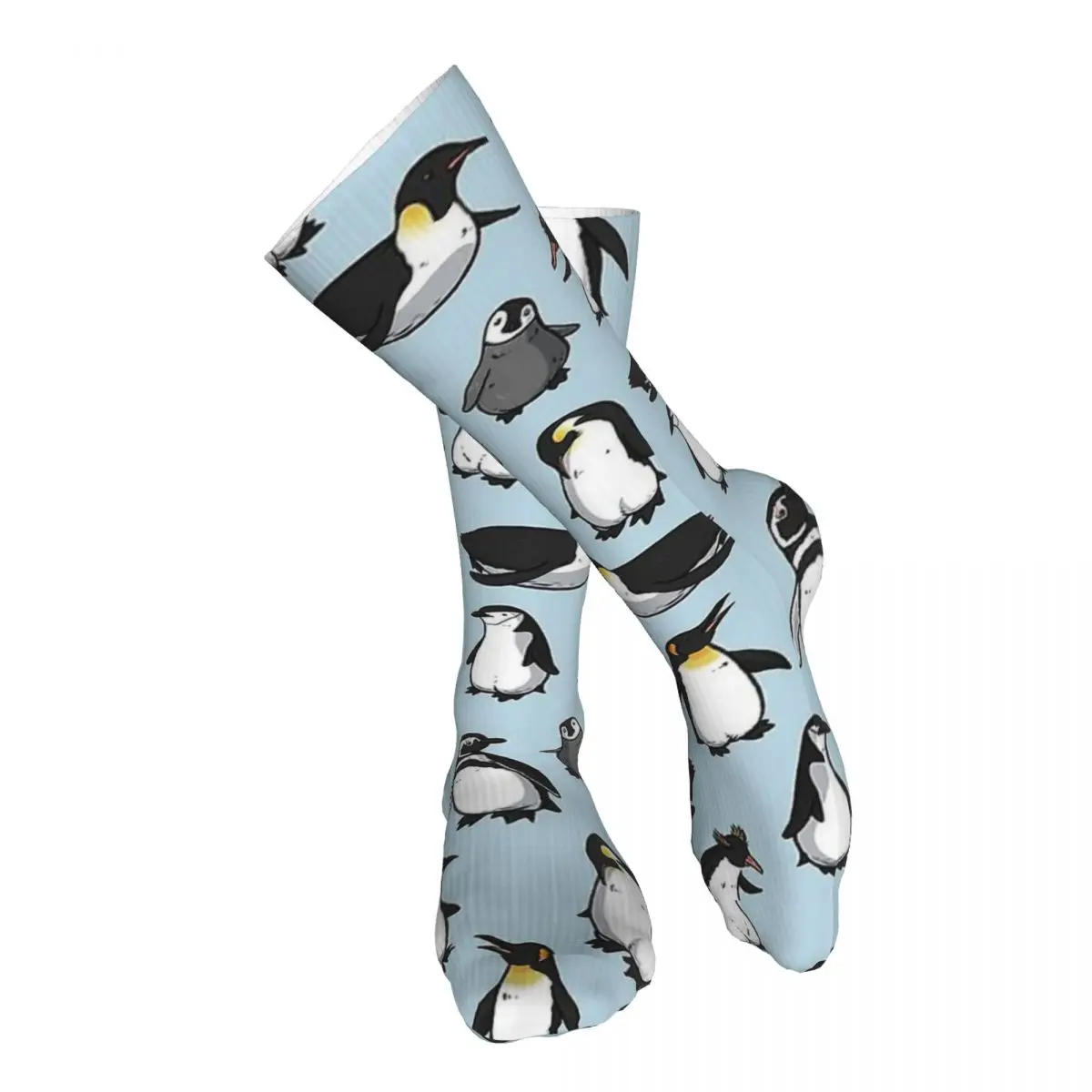 

Cute Penguin Pattern Adult Stockings Moisture absorbent Suitable For Sports Thigh High Socks Customised Patterns