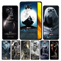 marvel moon knight poster case cover for xiaomi poco x3 nfc x4 f1 f2 f3 redmi note 9s 9 8 8t 10 11s pro capa cell black coque