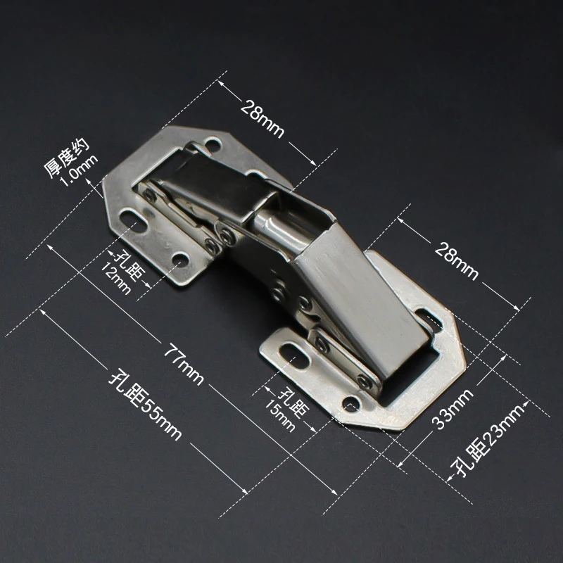 

90 Degree Cabinet Hinges 3Inch No-Drilling Hole Soft Close Spring Hinge Cupboard Door Furniture Hardware Accessories With Screws