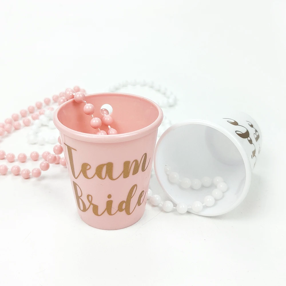 Ожерелье Для Подружки Невесты Розовые Пластиковые Чашки Из Бисера Аксессуар