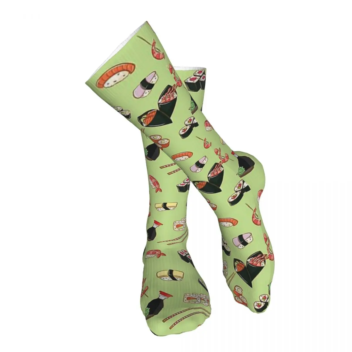 

Sushi On Wasabi Green Adult Stockings Stretchy Suitable For Sports Comfortable Customised Patterns