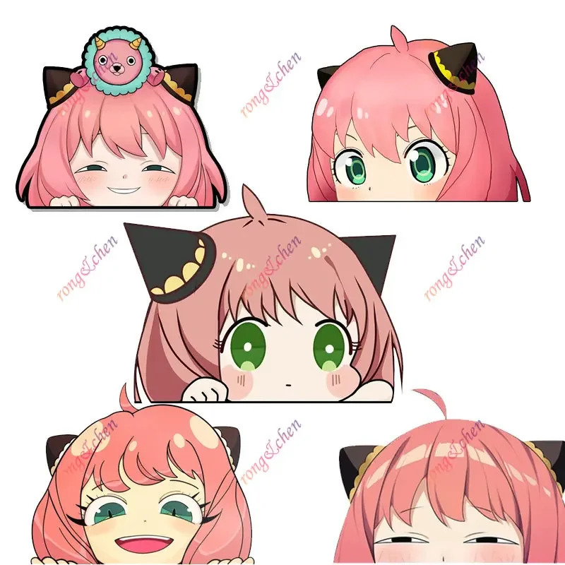 Мультяшная наклейка на автомобиль для девочек Spy X Family Eyes Slap автомобиля мотоцикла