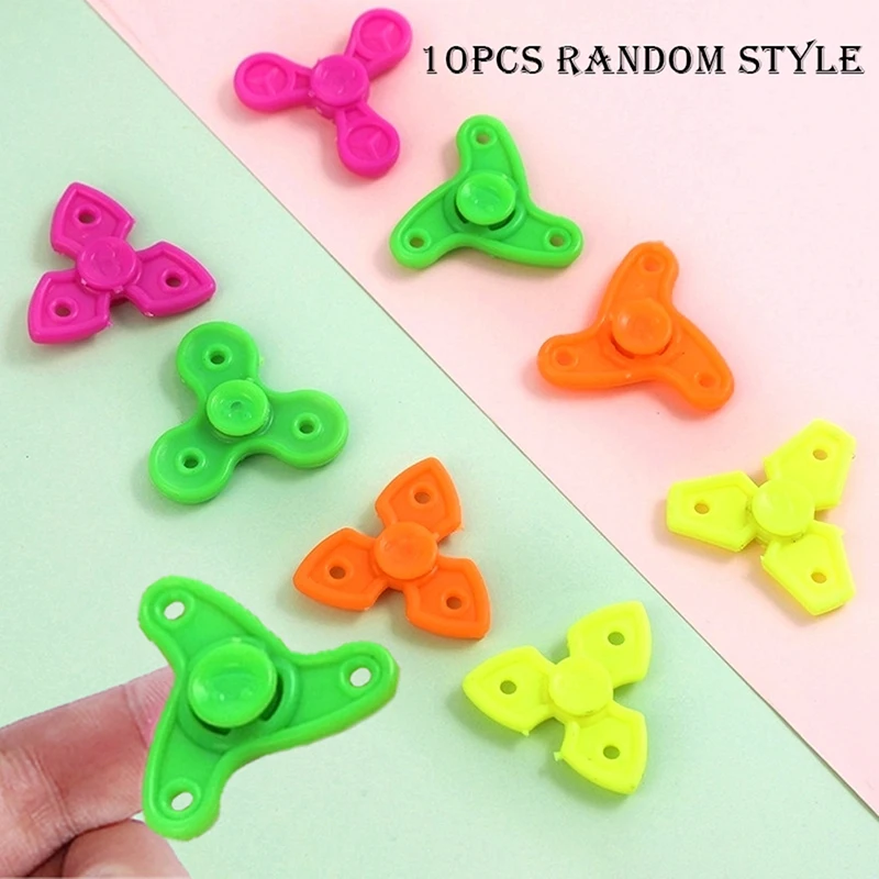

10Pcs Assembled Fidget Spinner Funny Finger Gyroscope Toy Kid Birthday Party Favors Gifts Anti Stress Fingertips Toy[Random]
