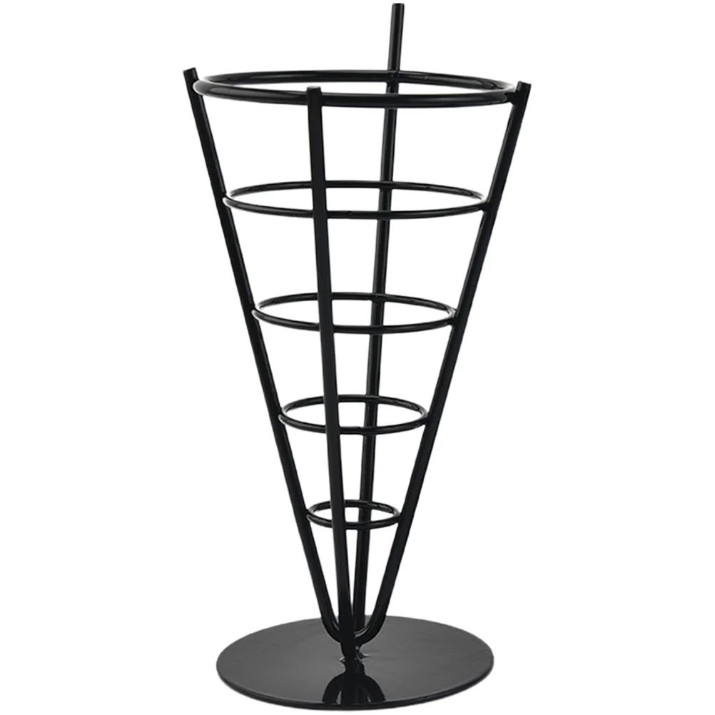 

American Creative Tableware Wrought Iron Conical Single Head Snack Rack Stainless Steel French Fries