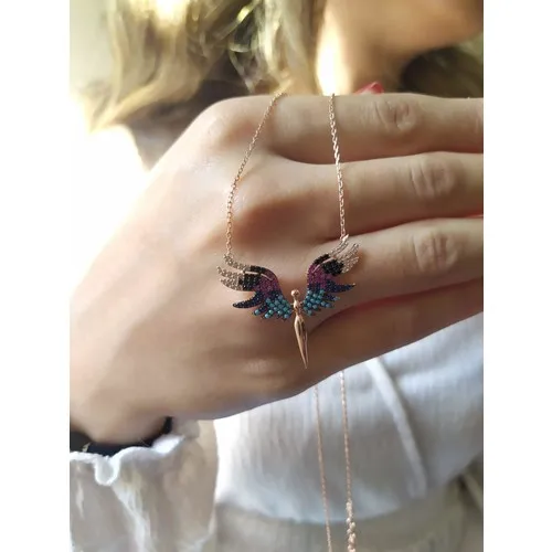 Серебряное ожерелье с серебряным крылом Mikail Wing 925 пробы| |