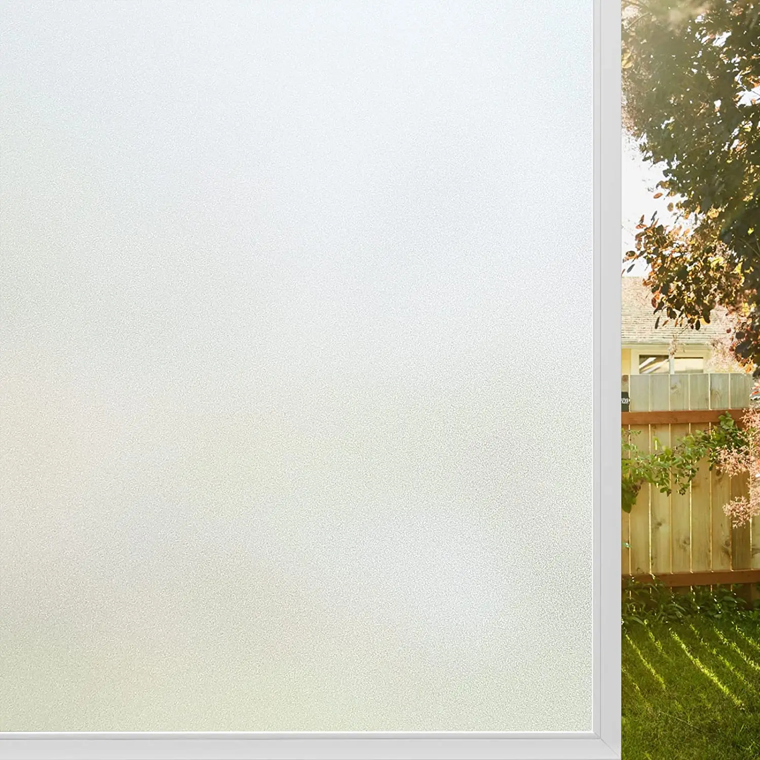 

Window Privacy Film, Frosted Removable Glass Covering for Bathroom,Opaque Static Cling Heat Control Door Sticker for Home Office