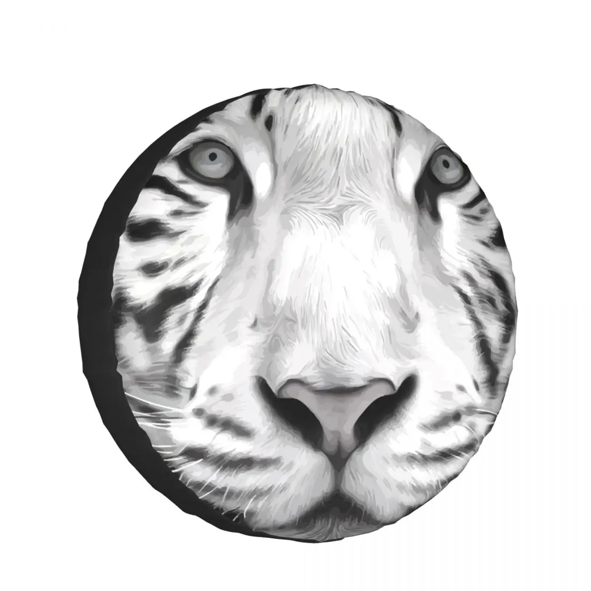 

Spare Wheel Tire Cover Case Pouch Protector Portrait Of White Bengal Tiger Car Tyres for Jeep Hummer 14 /15/16/17 Inch
