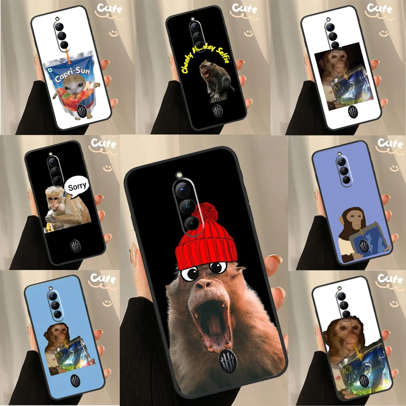 Чехол Monkey Sipping Capri Meme для Nubia Red Magic 8S 9S Pro Plus 6S 7S 6 7 6R 5G RedMagic 9 8 10 Cover