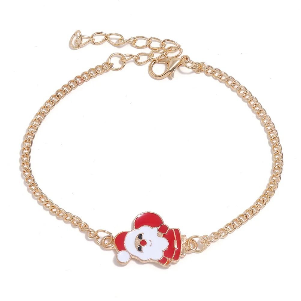 

1Set Christmas Suit Earrings Ring Necklace Neck Bracelet for Festival
