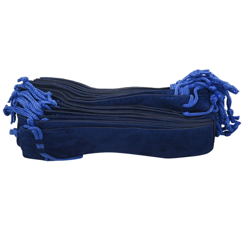 

200 Pcs Blue Velvet Pen Pouch Sleeve Holder Single Pen Bag Case Pencil Bag