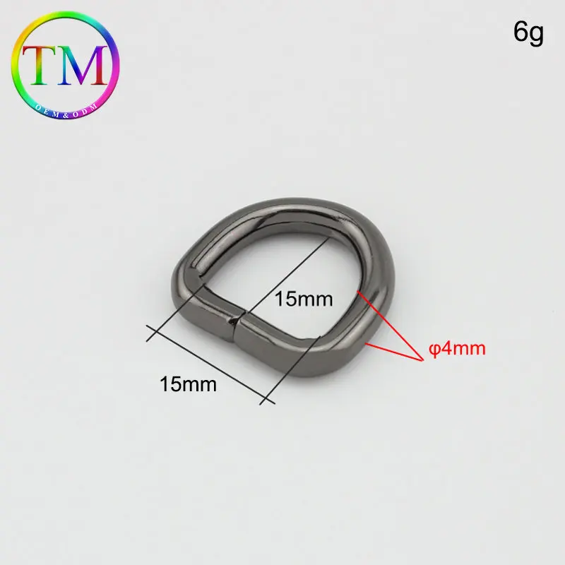 10-50Pcs 5Colors Openable Metal D Ring Buckle Leather Bag Strap Connector Non-Welded Bag Side Clip Diy Bag Accessories Wholesale