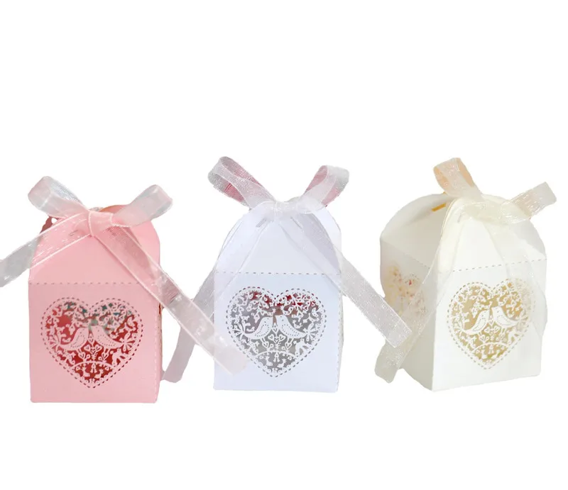 10 шт. День Святого Валентина любовь сердце птица лазерная резка полые каретки