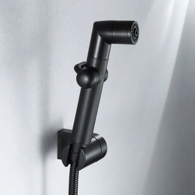 Bathroom Black Bidet Faucet Shower Tap Washer Mixer Corner Valve Faucets Toilet Hand Sprayer Wall Mounted