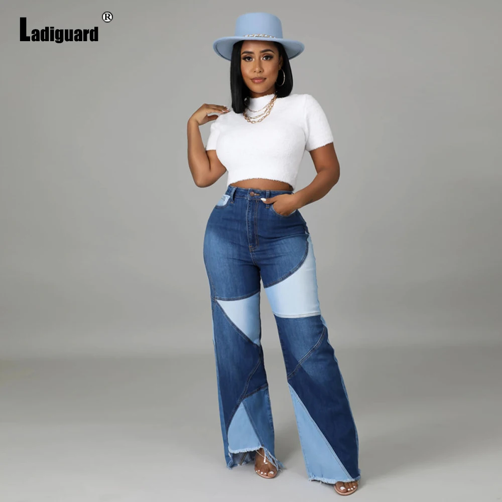 Женские прямые брюки из джинсовой ткани уличная одежда для девушек пикантные