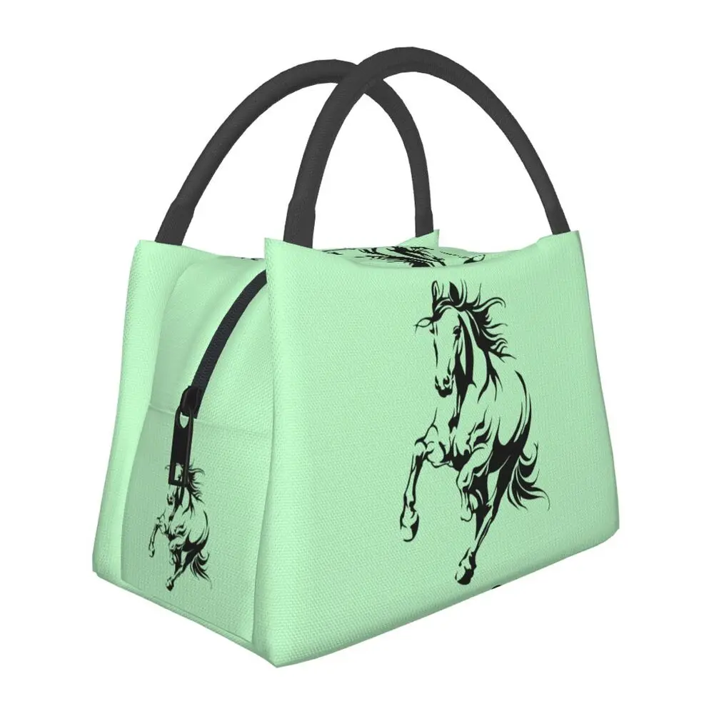 

Изолированная сумка для обеда с лошадью для женщин, многоразовый сувенир для конного спорта, термоохлаждающий тоут для ланча, пляжного отдыха, путешествий