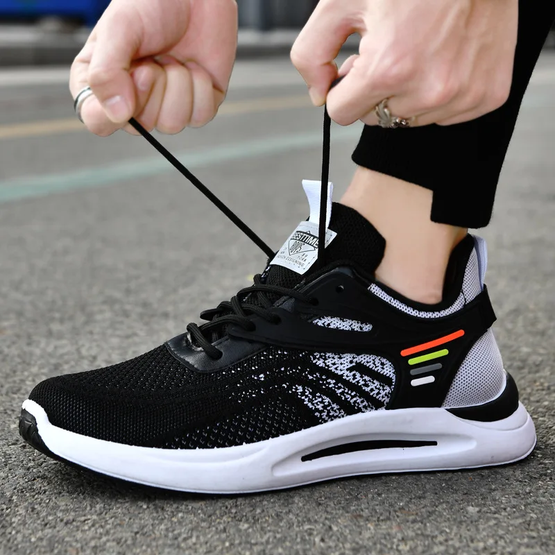 

New Breathable Mesh Sports Shoes Comfortable All-match Casual Men's Running Shoes Trendy Mixed Color Anti-skid Outdoor Sneakers