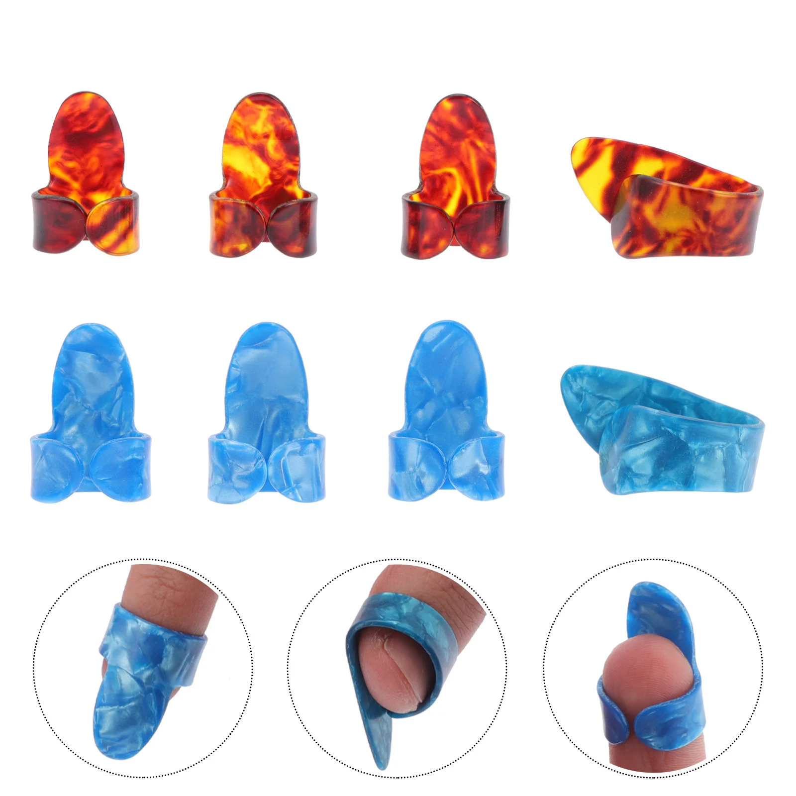 

1 set of Finger Picks Ukulele Guitar Finger Picks Thumb Finger Guitar Picks