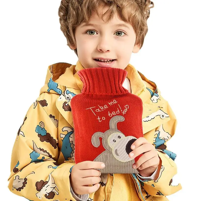 

Бутылка для горячей воды с крышкой Lucky Elk/Dog, резиновая бутылка для горячей воды с крышкой, сумка для горячей воды, сумка для шеи, плеча и ног