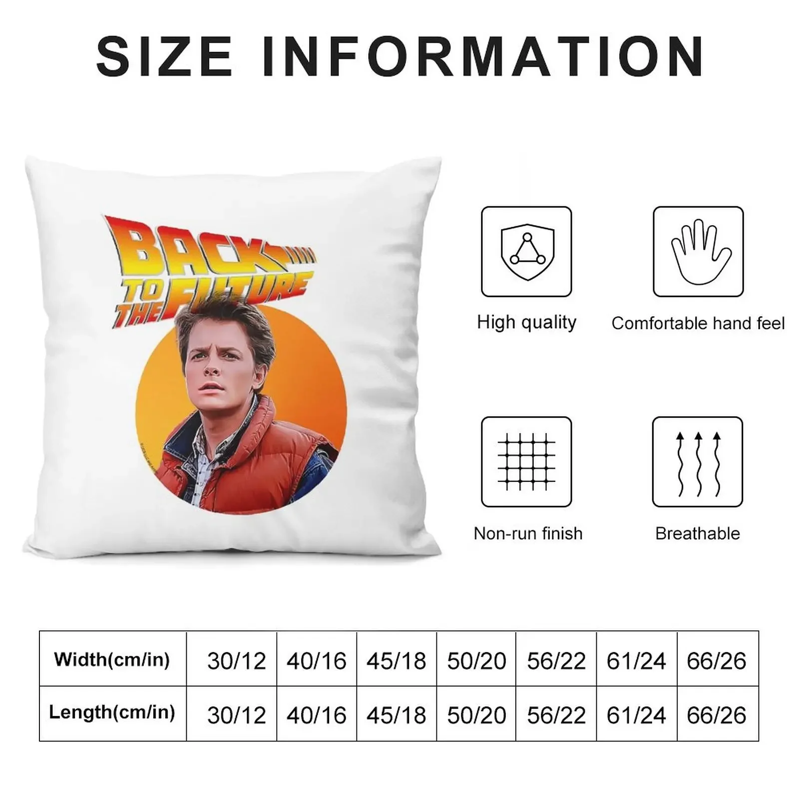 Marty McFly - Назад в будущее наволочка рождественская роскошная подушка на заказ фото