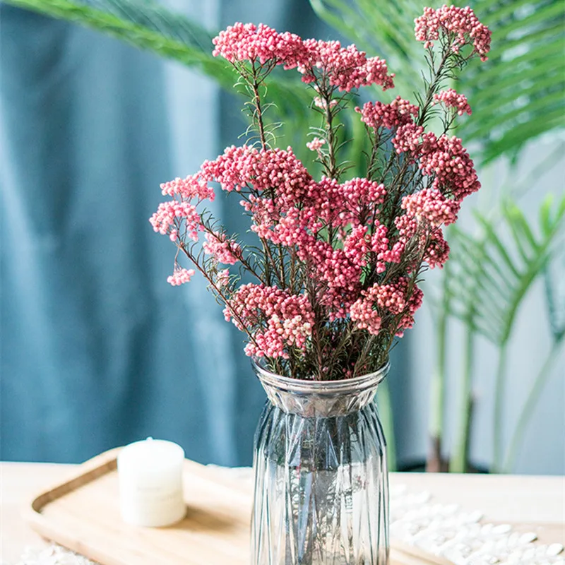 Натуральные сушеные рисовые цветы букет из проса самодельные свечи смолы