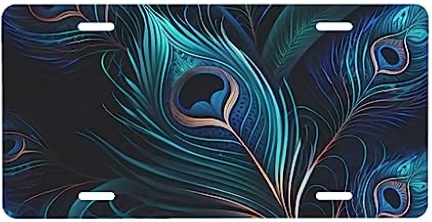 Чехол для номерного знака с павлиньими перьями крутой павлин алюминиевые