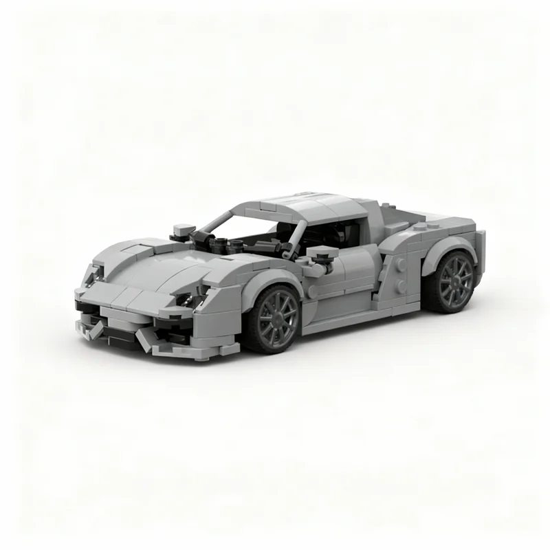 Фото Набор строительных блоков MOC City Champions Porsche Spyder, 384 детали, конструктор, игрушка, рождественский подарок, креативная идея для самостоятельной сборки, подарок на день рождения №1