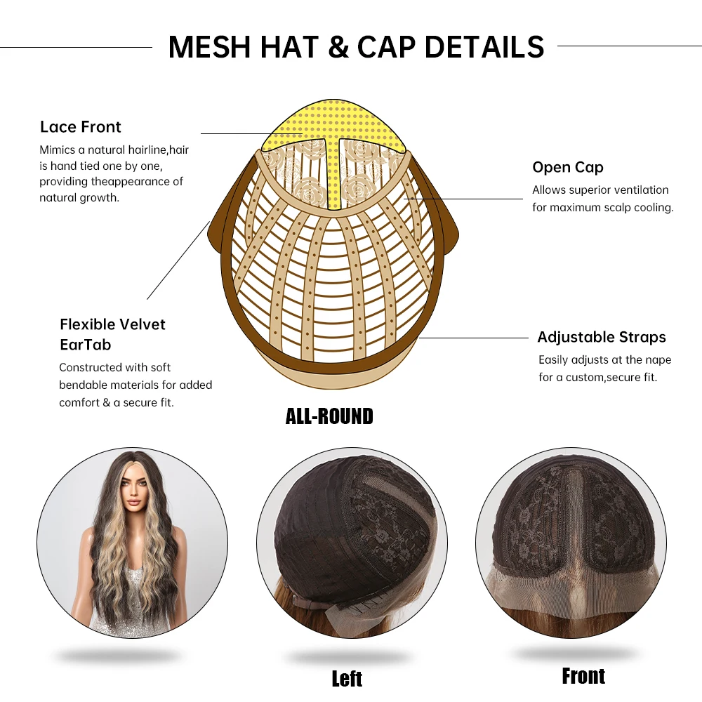 Синтетический парик для косплея GEMMA светлый цвет темно-коричневый длинный