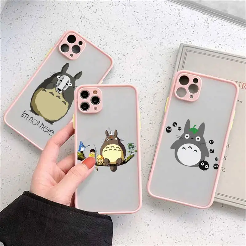 

my neighbor Totoro Studio Ghibli anime Phone Case matte transparent For iphone 11 12 13 7 8 plus mini x xs xr pro max cover