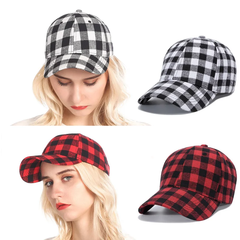 

TOHUIYAN Branded Plaid Cotton Baseball Caps Casual Street Fashion Dad Hats For Men Women Bone Snapback Cap Strapback Sun Hat