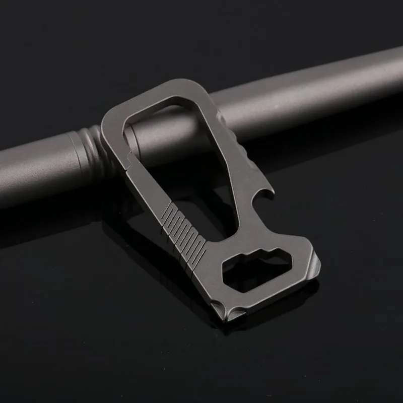 Титановый брелок-держатель брелок-карабин открывалка для бутылок EDC кольцо